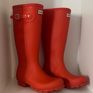 Hunter Bold Red Waterproof Boots